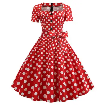 polka dot dress 50s