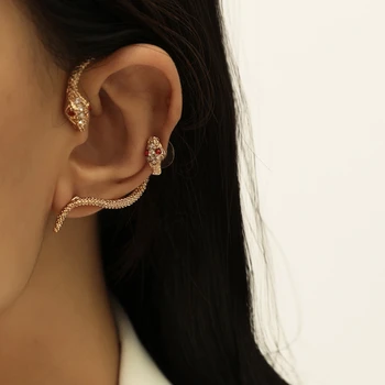 Snake Earrings For Women – Rhinestone Serpent Dangle Earrings, Statement Animal Jewelry For Halloween & Cosplay