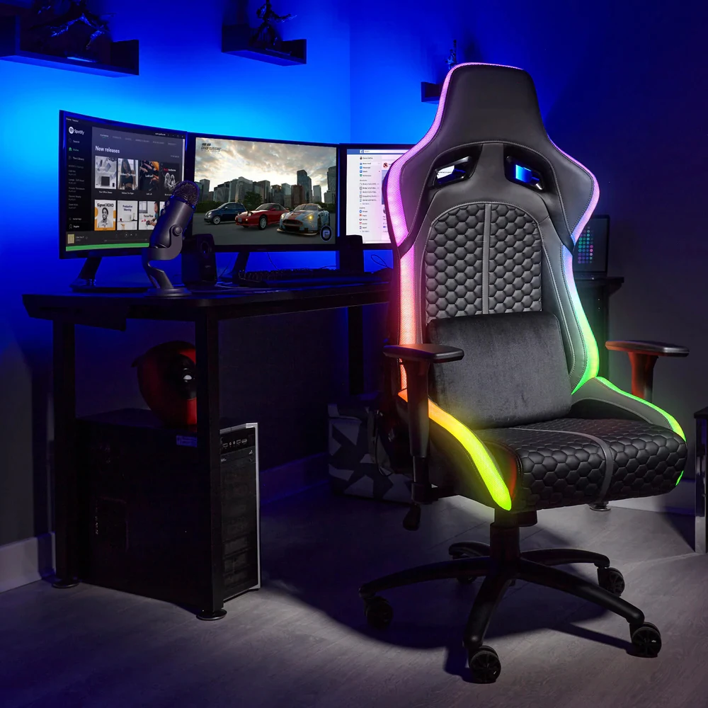 stinger rgb led pc gaming chair