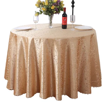 Oem Custom Hotel Table Use Restaurant Tablecloths For Sale New Fancy Home Dining Round Party Decor Embroidery Table Cloth