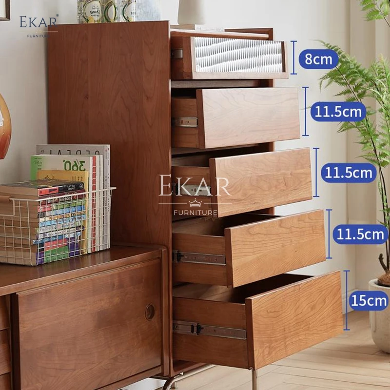 product new design modern furniture style cherry wood chest of drawers-63