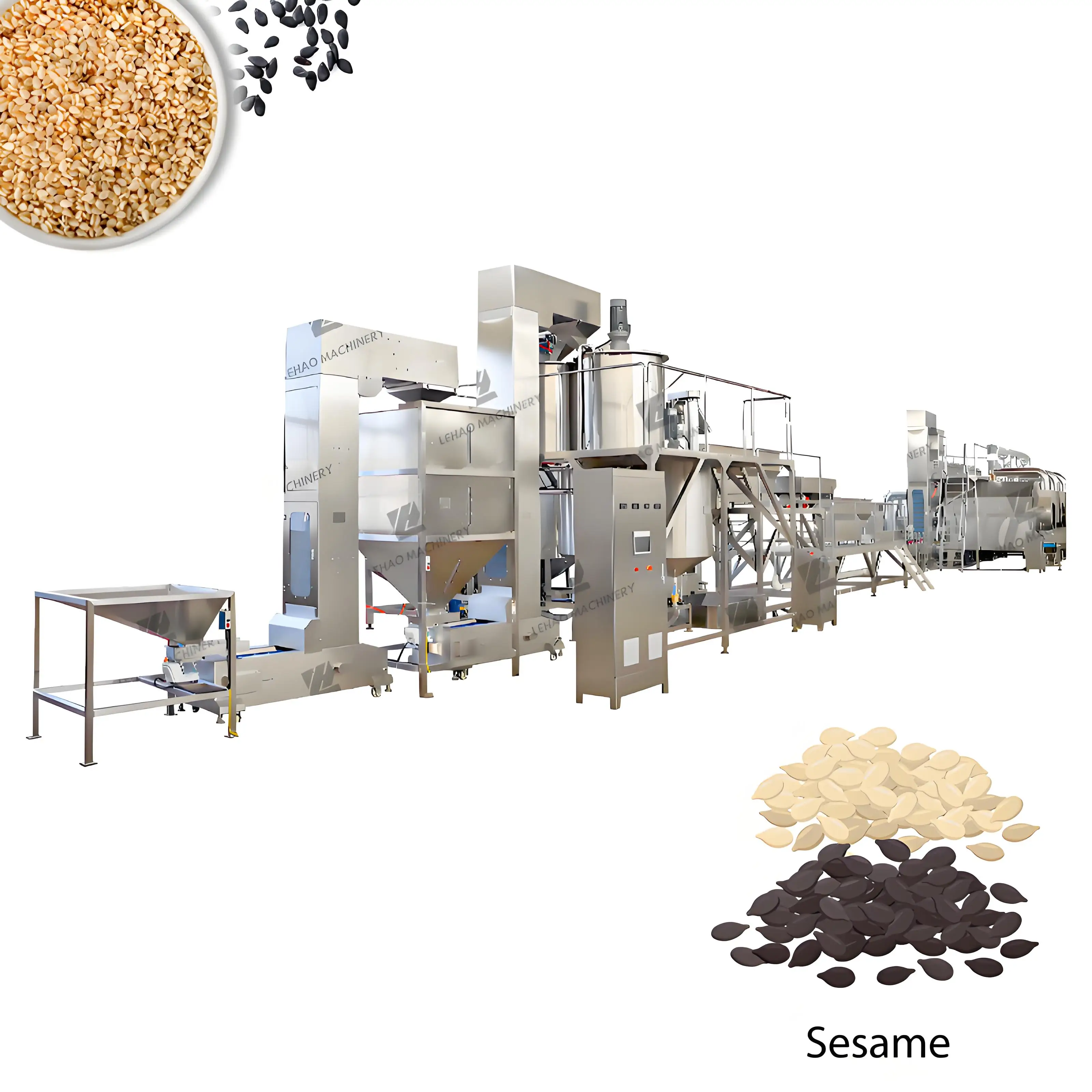 Factory Professional Nut Shell Peeler Skin Removing Cleaning Hulling Roasting Production Line Sesame Seeds Peeling Machine