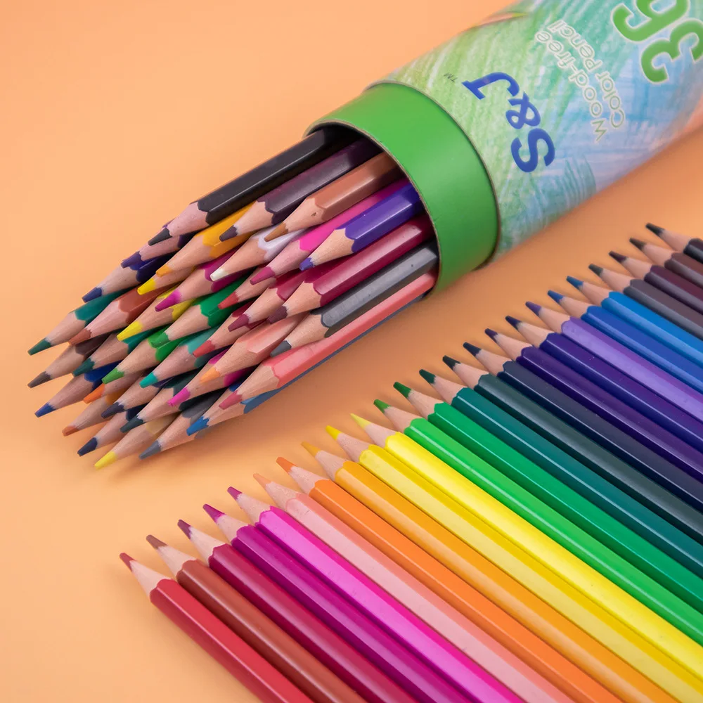 barrel drawing colored pencils 12/18/24/36/48 color