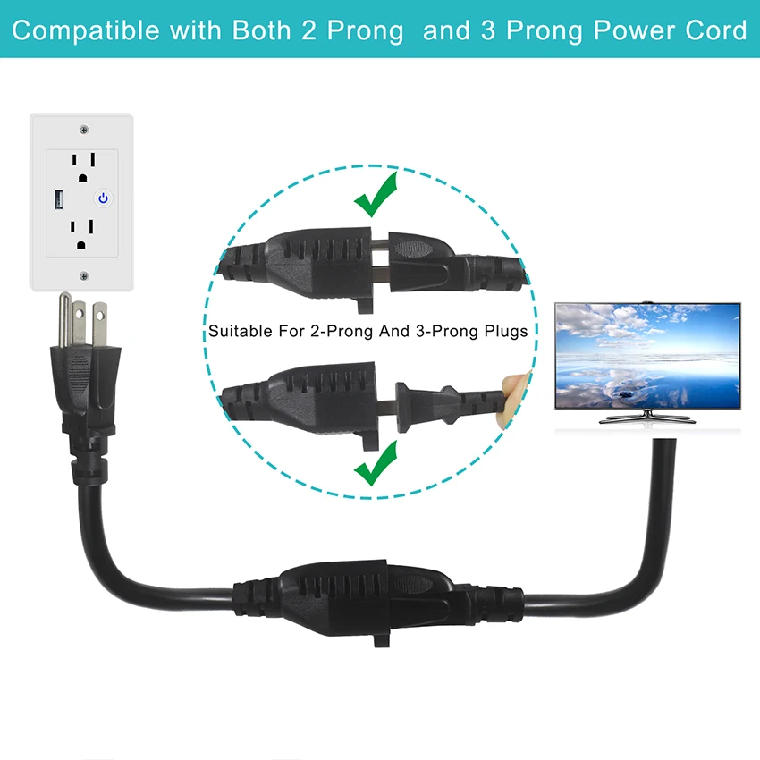 110V Usa Extension 3 Wire Pin