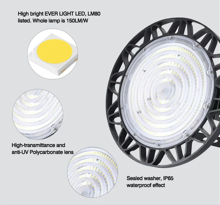 Led Light Ufo Industrial 100w 150w 200watt Dob Lighting For Warehouse Industry Shop Lamp High Bay Lights