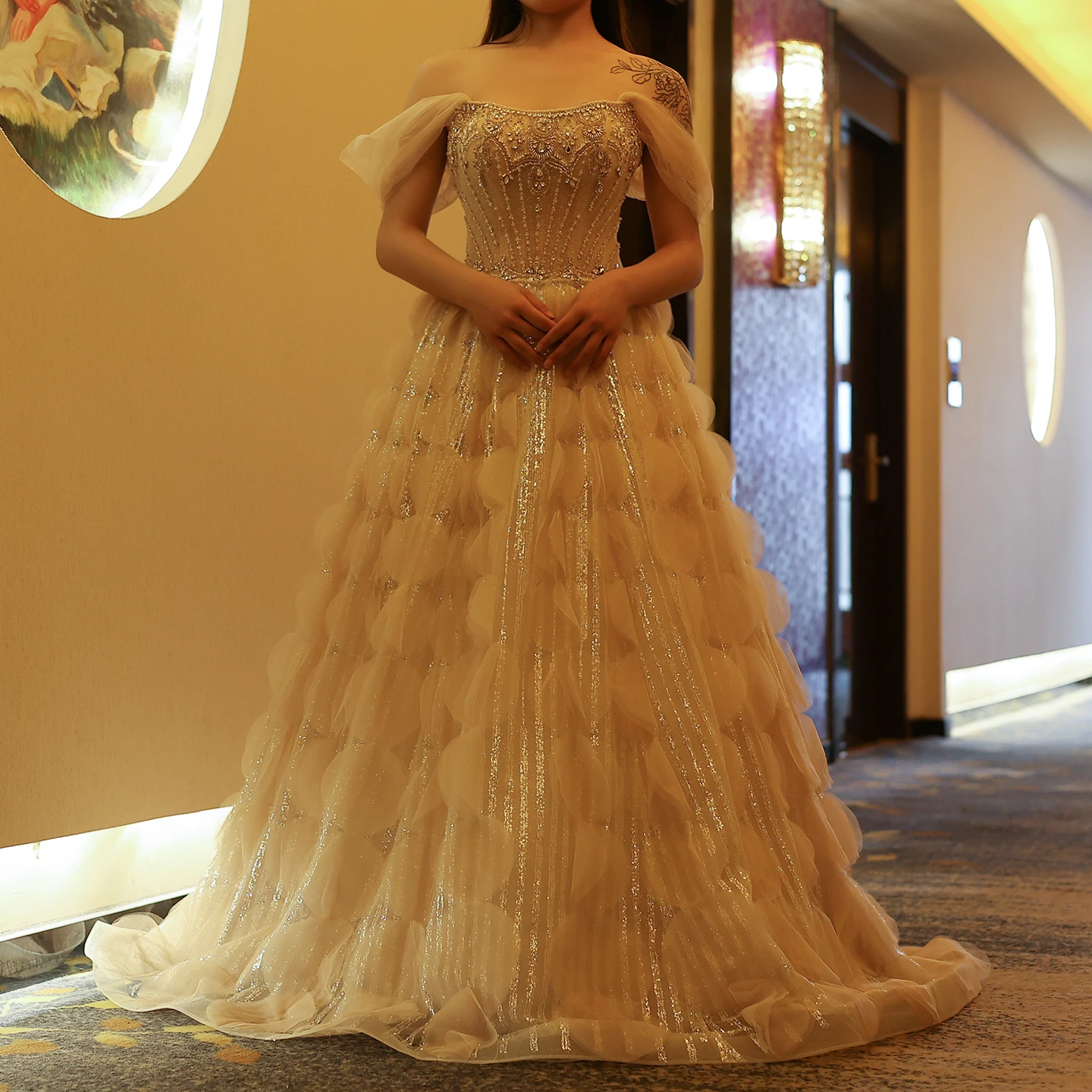 Luxury Crystal Princess Ball Gown Blush Pink Ruffles Evening Dress for Women Wedding Party Dress Sz533| Alibaba.com Luxury Crystal Princess Ball Gown Blush Pink Ruffles Evening Dress for Women Wedding Party Dress Sz533| Alibaba.com