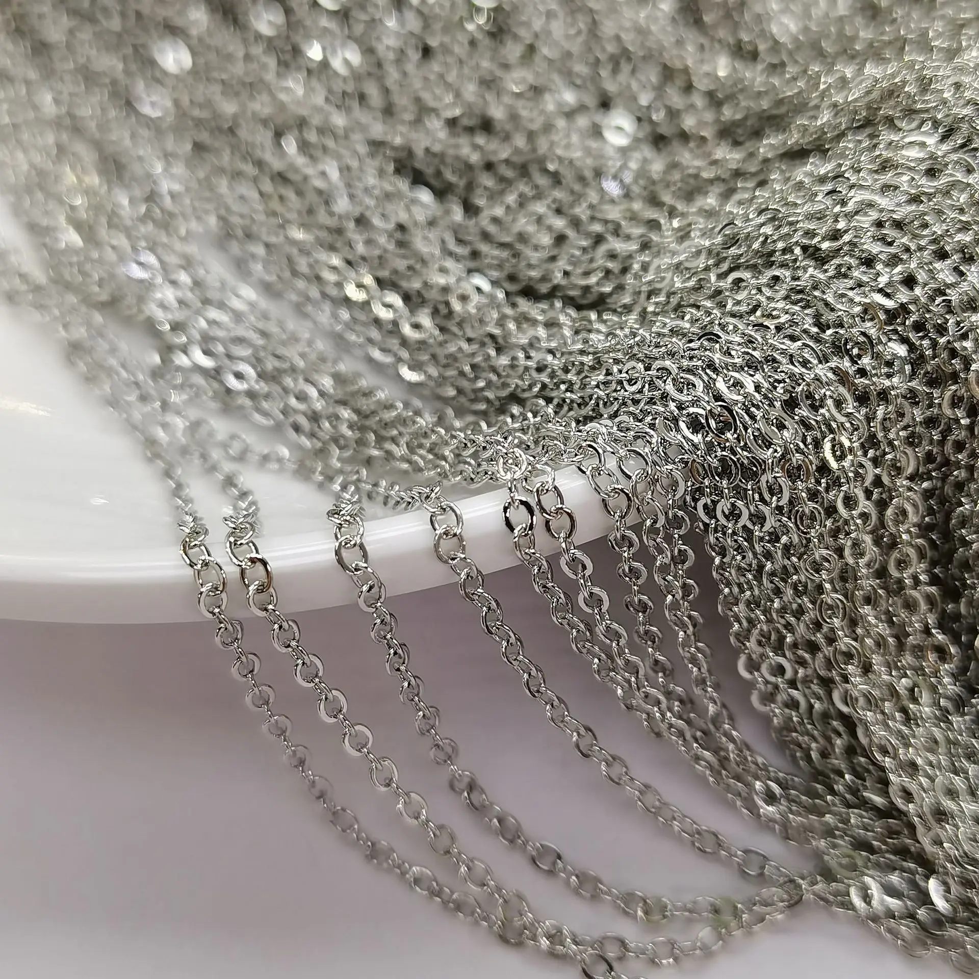 14k Gold Filled Chain Bulk Fashion Jewelry Accessories O Shape Chain