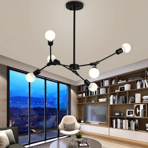 Sputnik Chandeliers Pendant Lights Modern Design Iron Aluminum E27 Black Dining Room Pendant Lamp