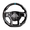 Carbon Leather with Frame Blue stitching Blue Stri