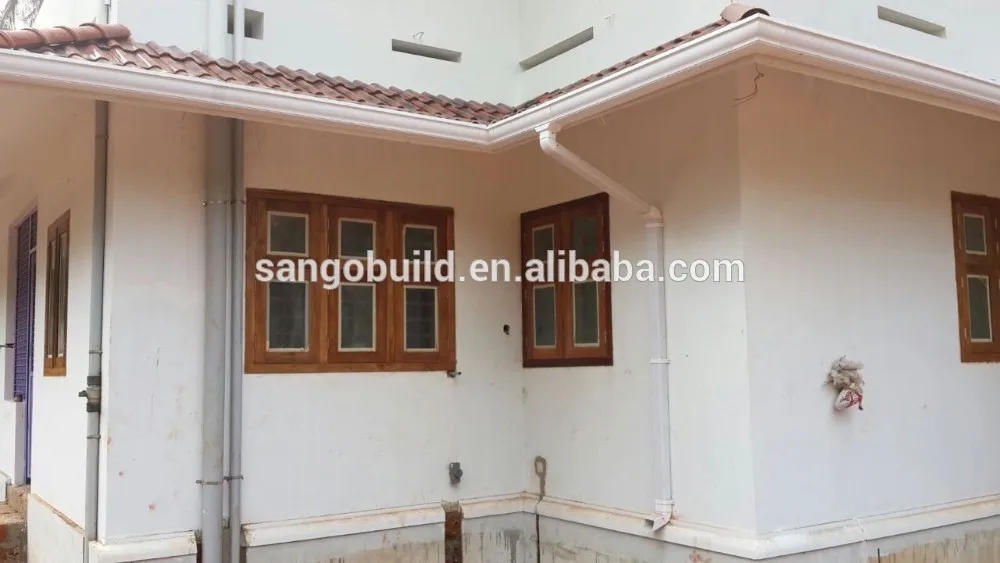Vinyl Rain Gutters PVC Water Collectors Rainwater Drainage System