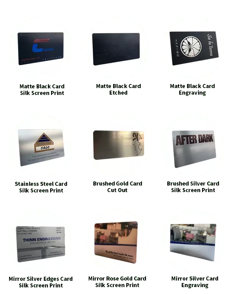 Printing Logo Rfid Nfc Smart NTAG 424 DNA Gold Custom Metal Black Matt Business Cards