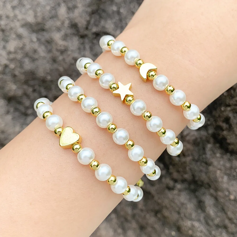 【VINTAGE HOLLYWOOD】Pearl n Crystal Beads Bracelet VINTAGE HOLLYWOOD Pearl n Crystal Beads Bracelet