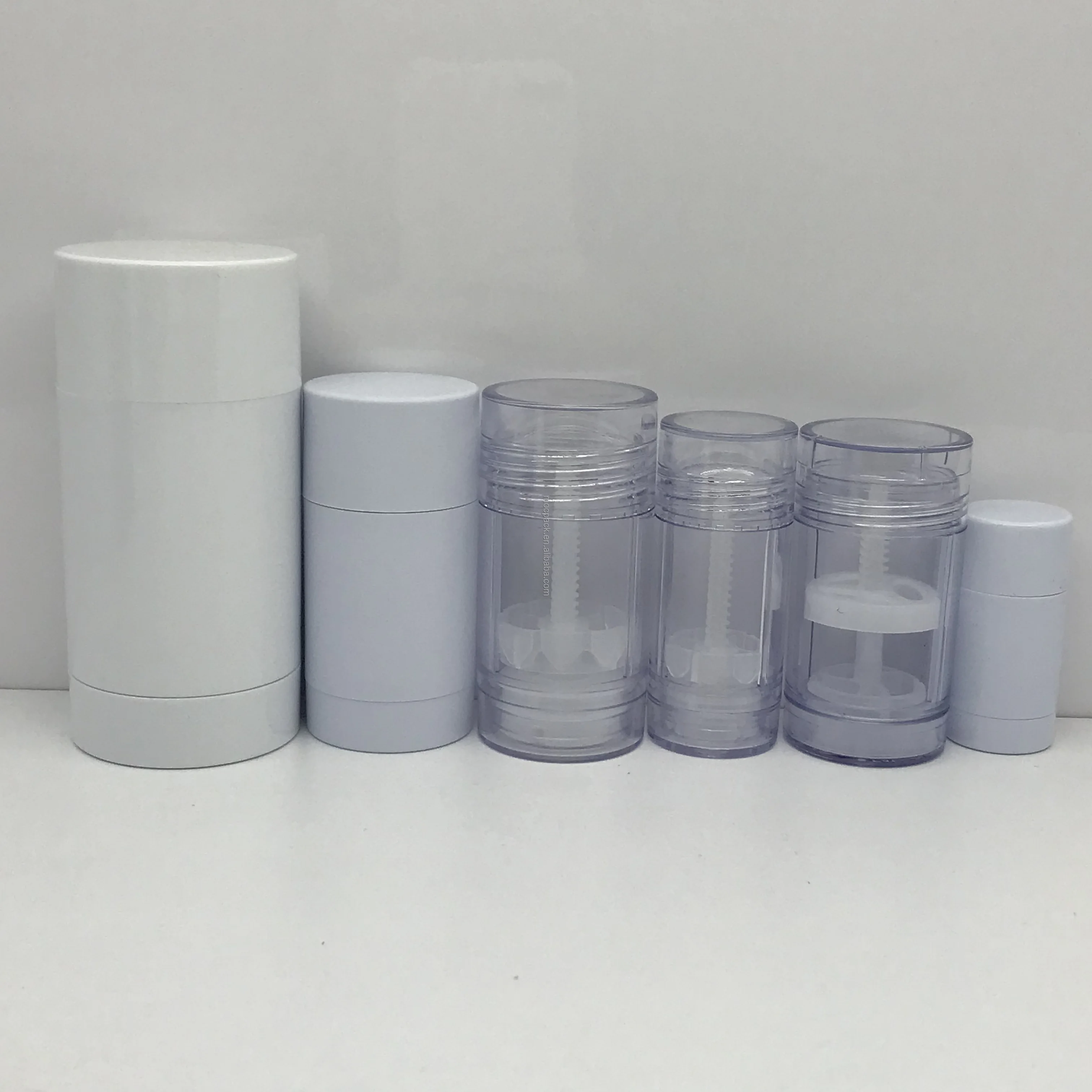 product 5ml 15ml 30ml 50ml 75ml round shape filling stick deodorant container reusable deodorant bottles clear twist up stick tube 6g-27