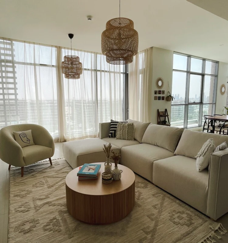 MRS WOODS Designer Rustic Modern Coffee Table Living Room Furniture Wooden Coffee Tables Cloud Coffee Table for Wedding