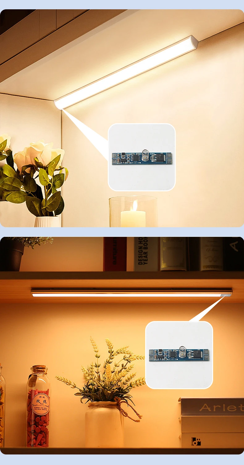 Hochempfindlicher LED-Licht-Touchsensor DC12V 24V 8A Geeignet für Schrank Garderobe Hochleistungs-LED-Licht-Touchschalter – Detail 3