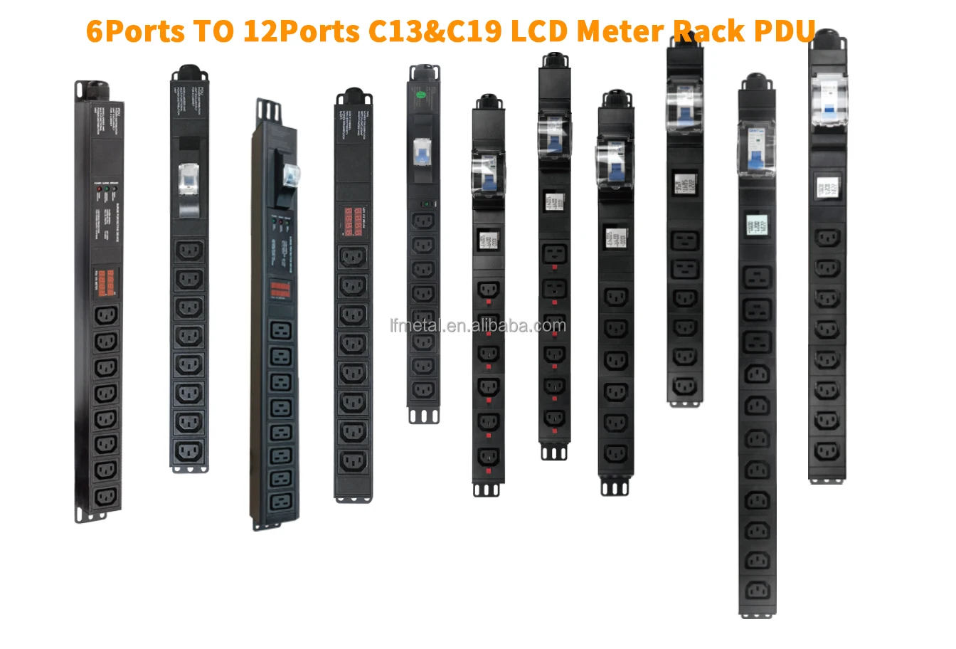 Oem Pdu With Digital Meter Volts Amps L6-30p Iec 8 Way C13 240v 30a ...