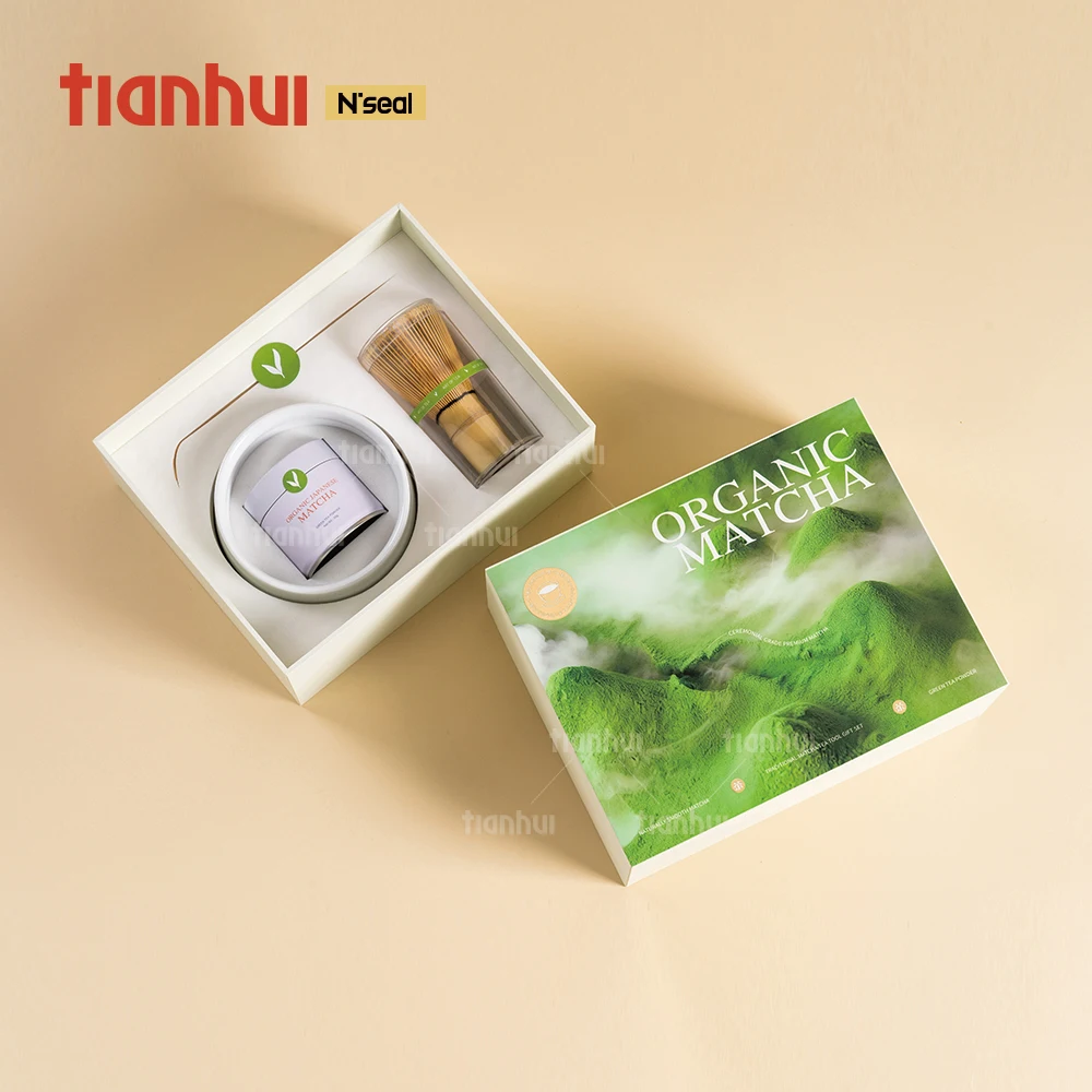 Conjunto de Caixas de Embalagem Premium para Armazenamento Ecológico de Matcha Tianhui