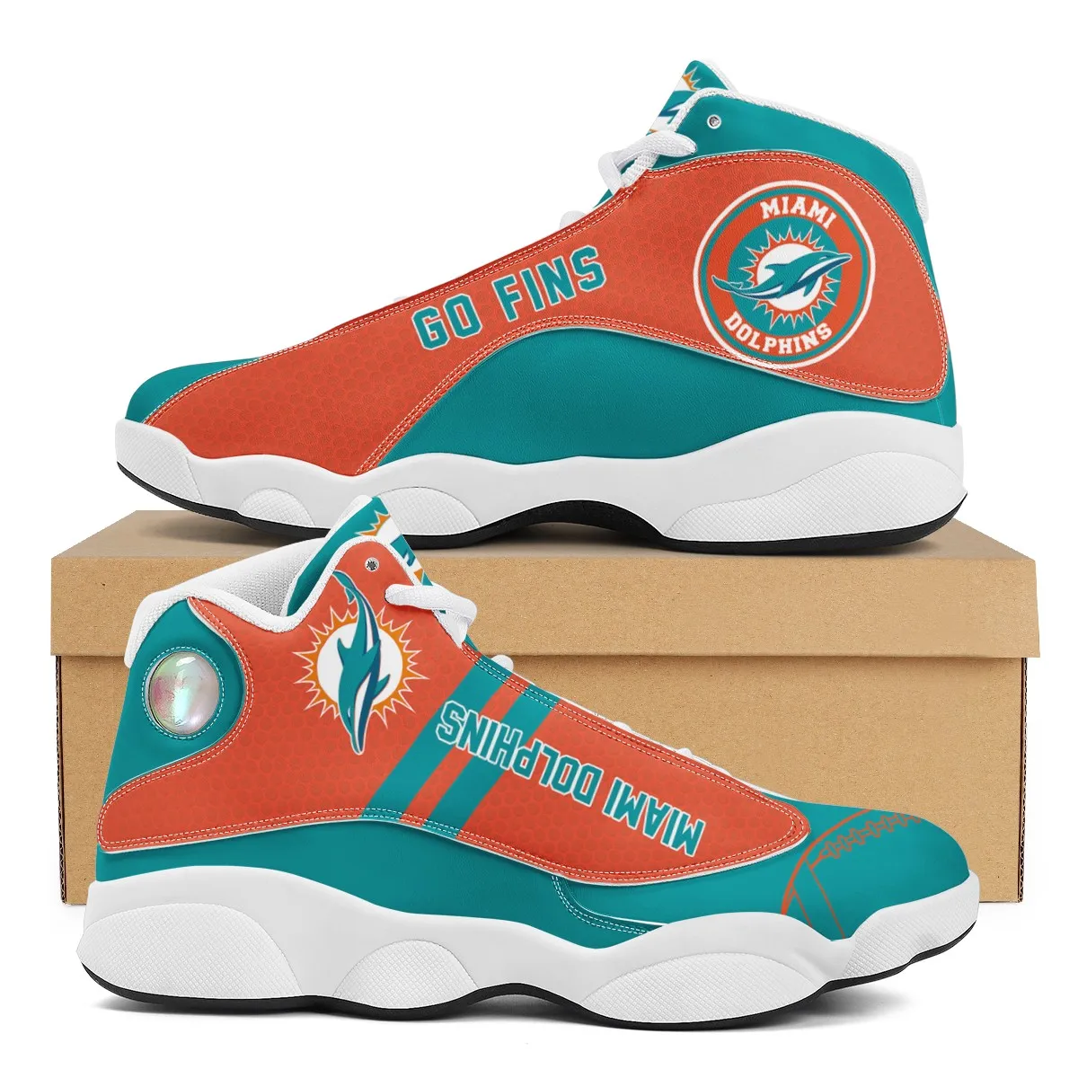 Wholesale Moq Dropshipping Customized Printed Logo Football Team Miami  Dolphins Sepatu Sneaker Women Mens Casual Shoes Buy Dolphins