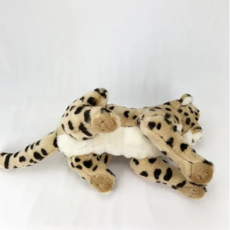 Simulation Large Plush Cheetah Panther Stuffed Leopard Toys Free Sample Jungle Stuffed Cute Leopard Plush Animal KidsToy