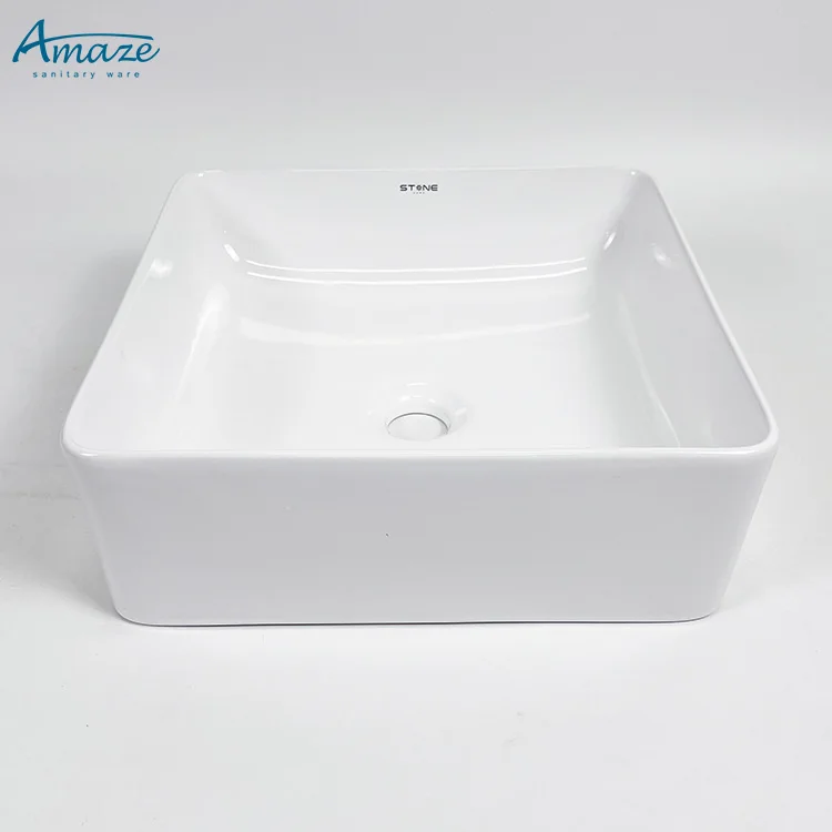 Modern ceramic sanitary ware bathroom vanity sink white countertop hand wash basin manufacture