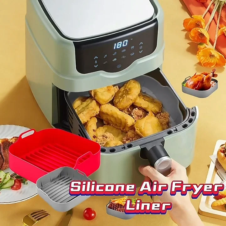 Wholesale Food Grade Silicone Airfryer Liner Bpa Free Square Reusable