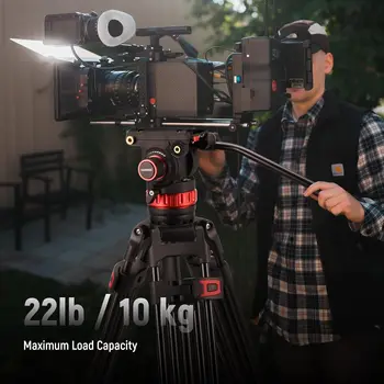 NEEWER 89-189cm 74" Video Tripod With Adjustable Fluid Head Metal Heavy Duty Dual-Mode QR Plate Compatible With RS Gimbals detail image