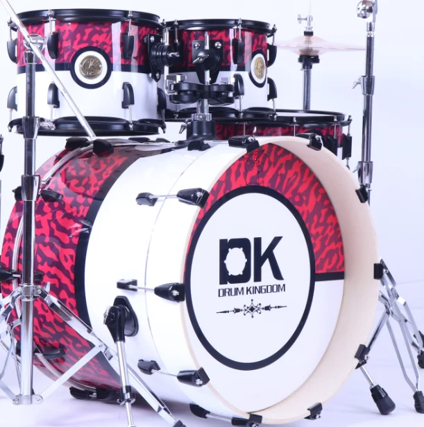 Musical Instruments PVC Cover Printing Color Percussion Acoustic Drum Kit