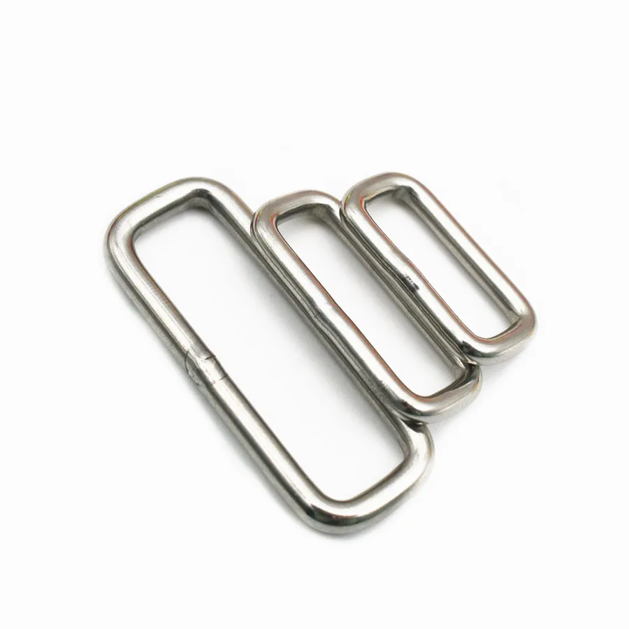 Steel Loop Rings Rectangle Stainless Steel Loop Ring Metal O Ring for Handbag Making ...