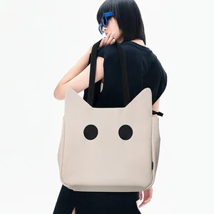 NOXXON Customized Large Capacity Casual Tote Bags Nylon Tote Bag Simple Shoulder Bag with Zipper for Daily Use