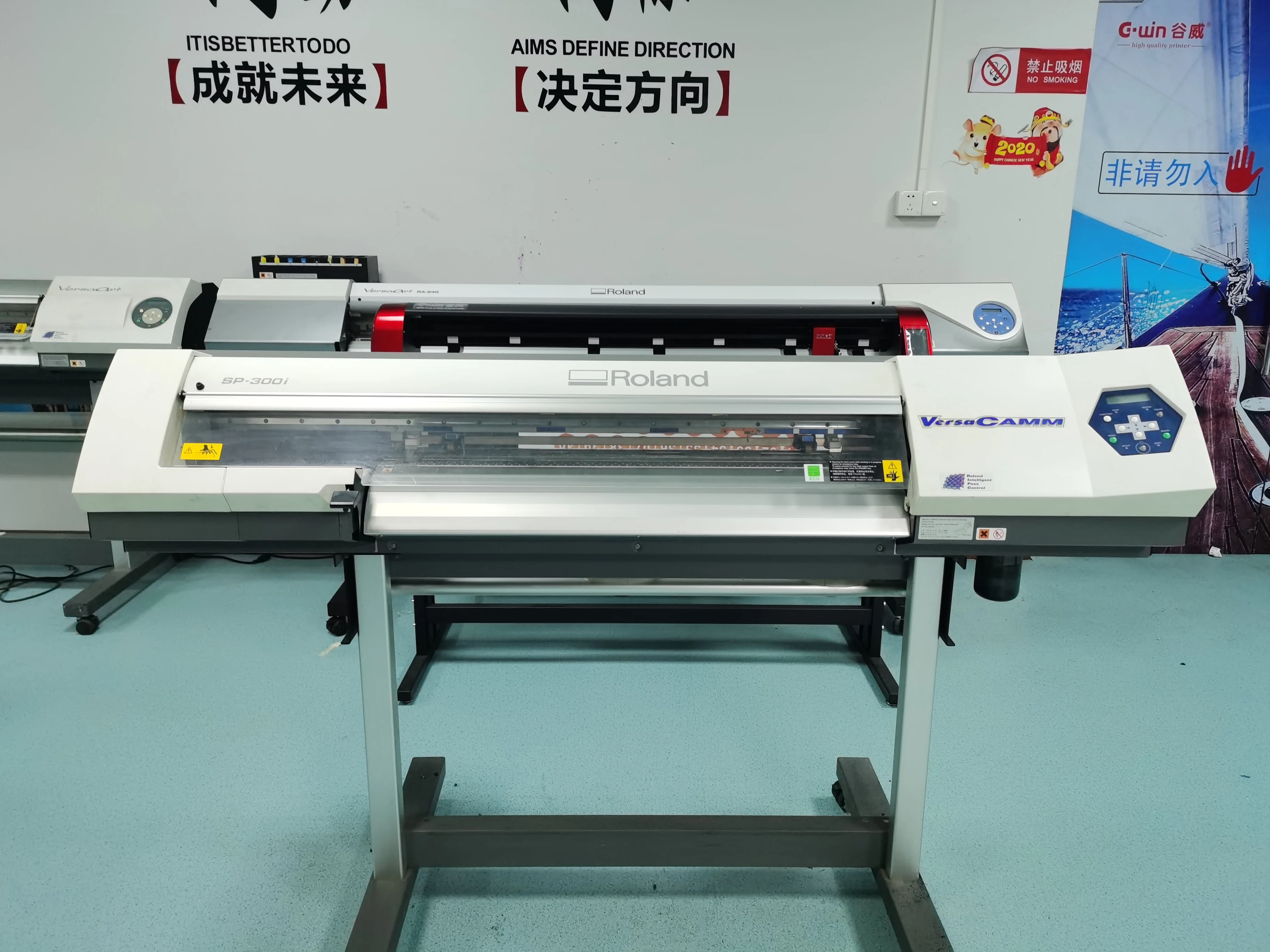 SP300iプリント＆カットエコ溶剤Tシャツラベル印刷機 ローランド