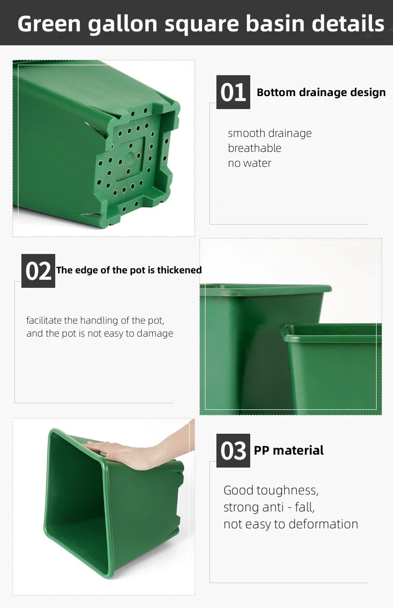 Bluk Plastic Grow Box Black Plant Seeding Pots Nursery Transplant Flower Pots Buy Wholesales