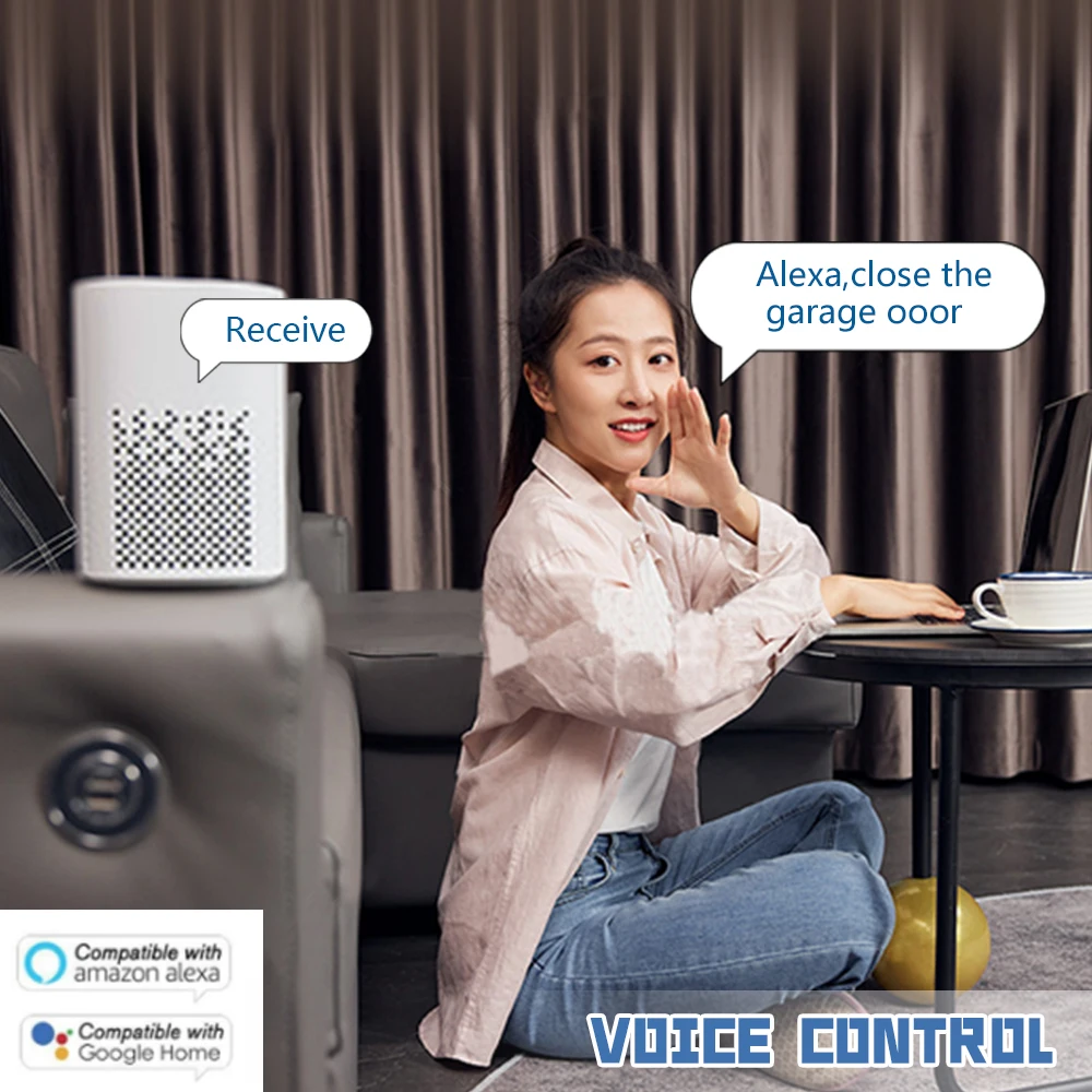 Tuya-abridor de puerta de garaje con Wifi, interruptor RF, Sensor  inalámbrico, 433MHz, Control remoto, funciona con Google Home, Alexa,  Control por