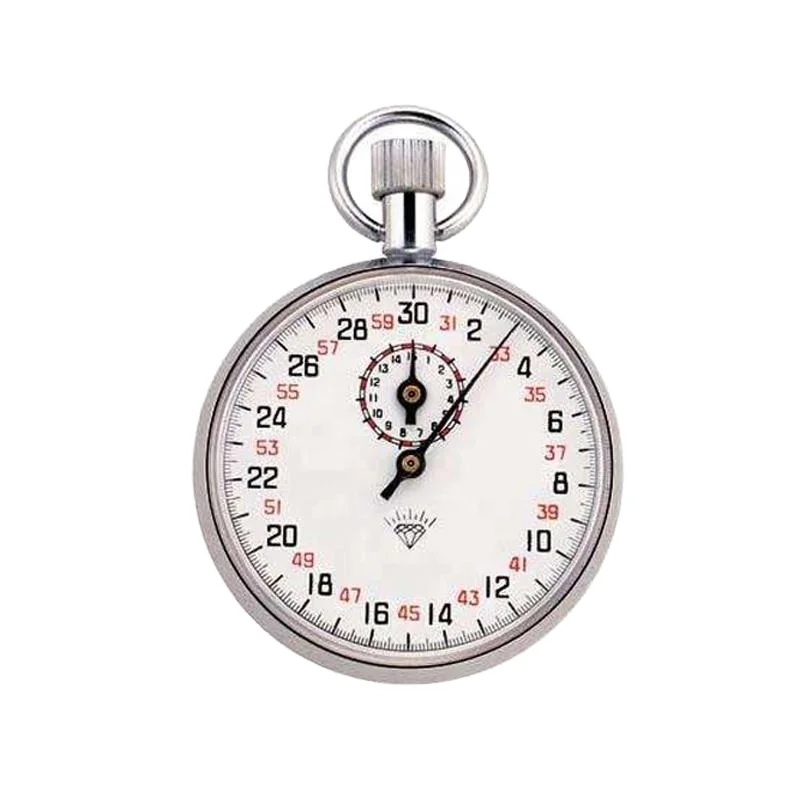 Diamante de acero inoxidable mecánico cronómetro 504 30 segundos 15 minutos