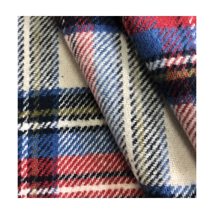 High quality yarn dyed 100% cotton flannel on sale check stripe twill  woven fabric for shirts and g