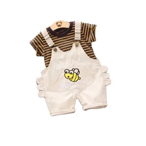 Wholesale Cute Bee Suspenders Children Clothes 2019 Summer Kids Clothing in Hot Selling