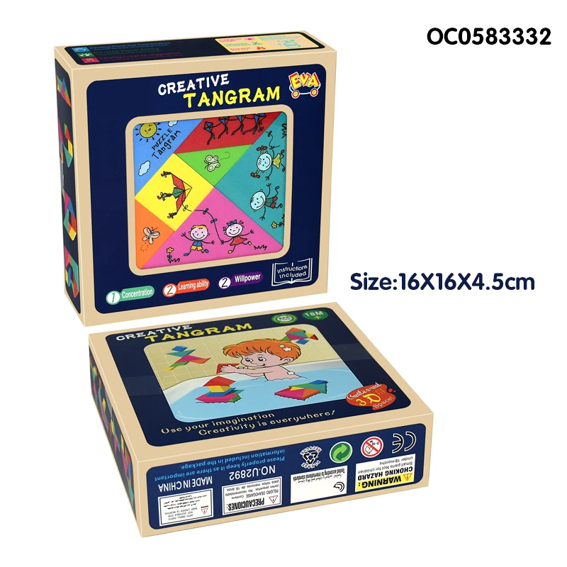 Magnetisches Tangram Puzzle Für Kinder Ab 3 Jahren - Montessori Spielzeug Für Kreativität & Lernen