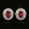 Red corundum earrings