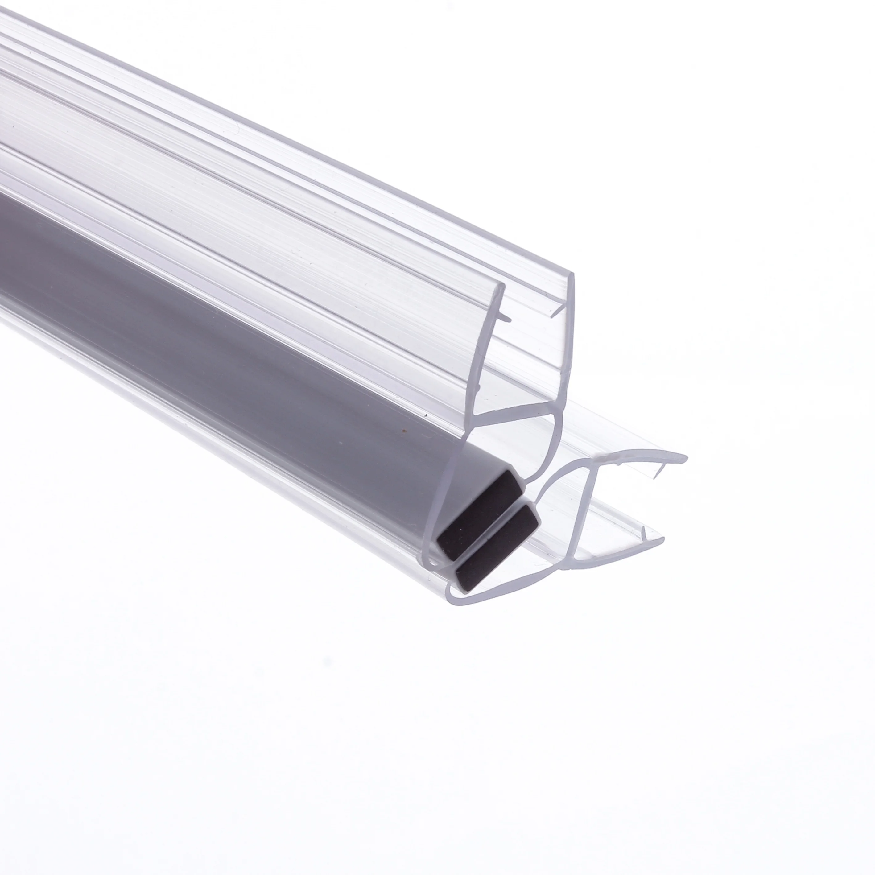 Bathroom Door  Accessories Frameless Glass Shower Door Waterproof Magnet  Seal 180 Degree Magnetic PVC Seal Strip