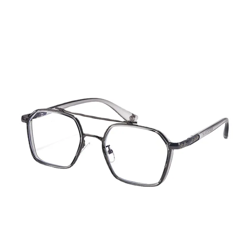 K0039 Simple Design Eyeglasses Retro Style Metal Frame Optical pilot Glasses With Flower Decoration