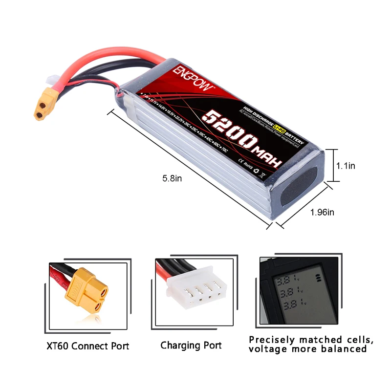 Rc Lipo Battery 8000/10000/16000/22000/5000mah 25c 11.1v 14.8v 22.2v 4s ...