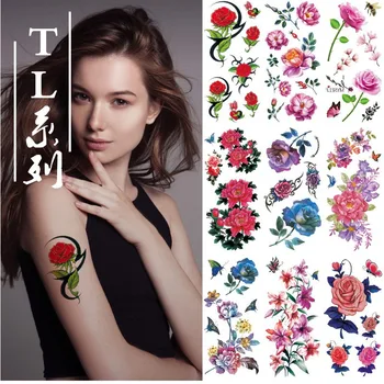 Wholesale Custom 3d Waterproof Tattoo Stickers In Stock Color Printing Butterfly Flowers Tattoo Stickers