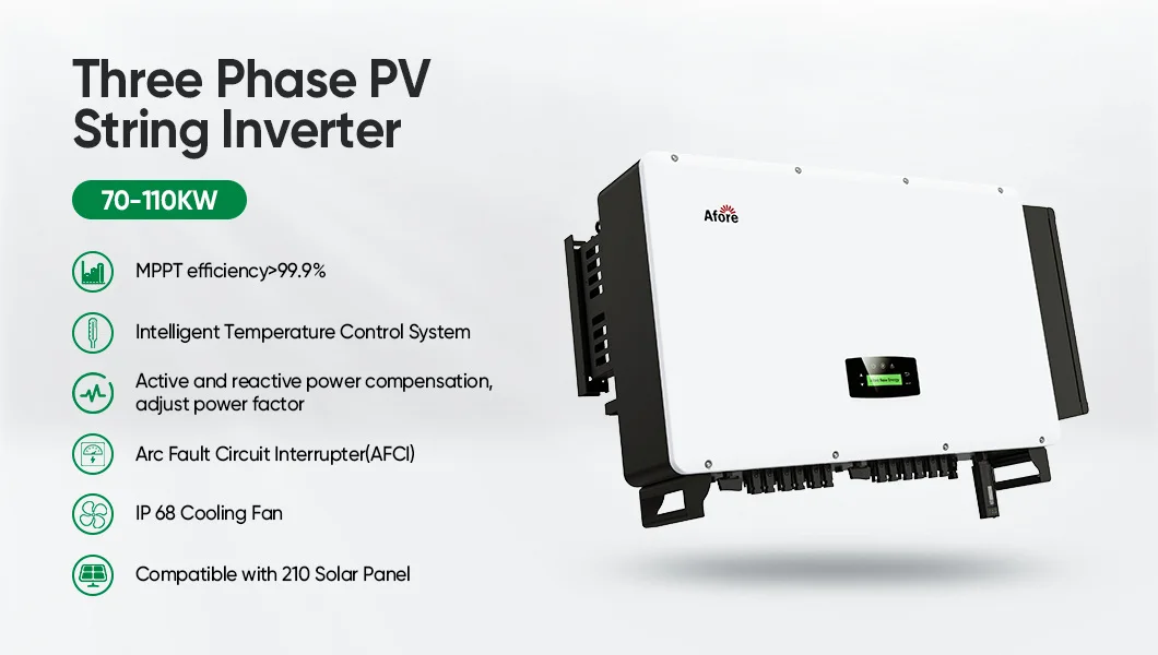 Afore 3 Phase Grid Tie Inverter 50kw 70kw 80kw 90kw 100kw On Grid Solar ...