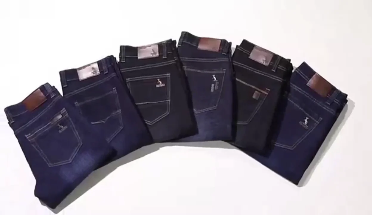 Factory Customized Business Edition Loose Men's Stretch Jeans Straight Tube Plus Size Formal