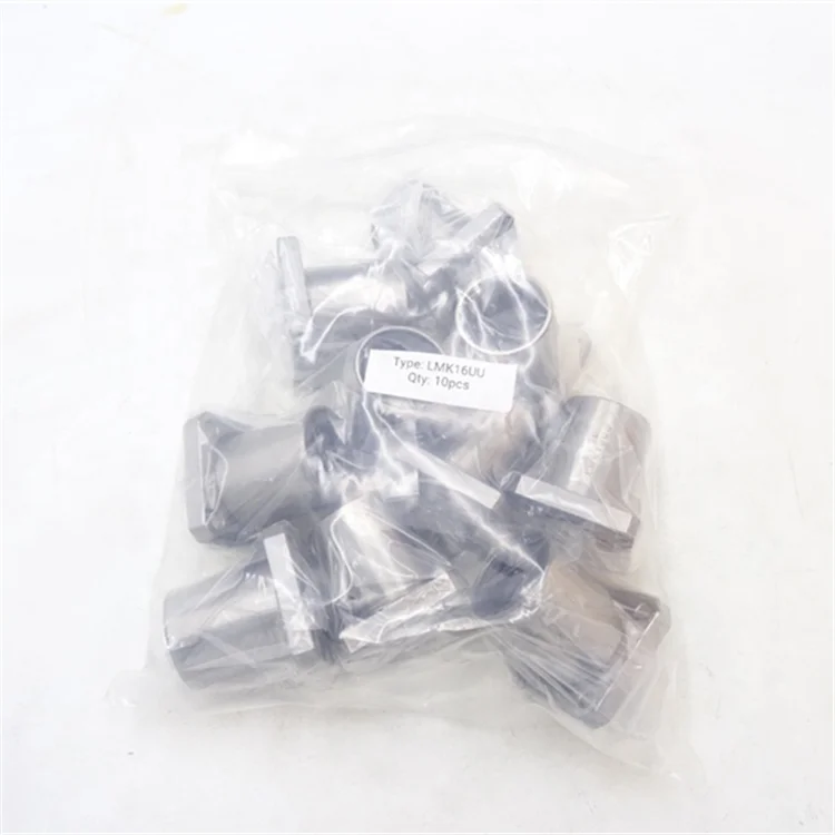 LMK16UU Linear Ball Bearings 16mm - Square Flange Motion Bushings For CNC 3D Printer 4 Pack