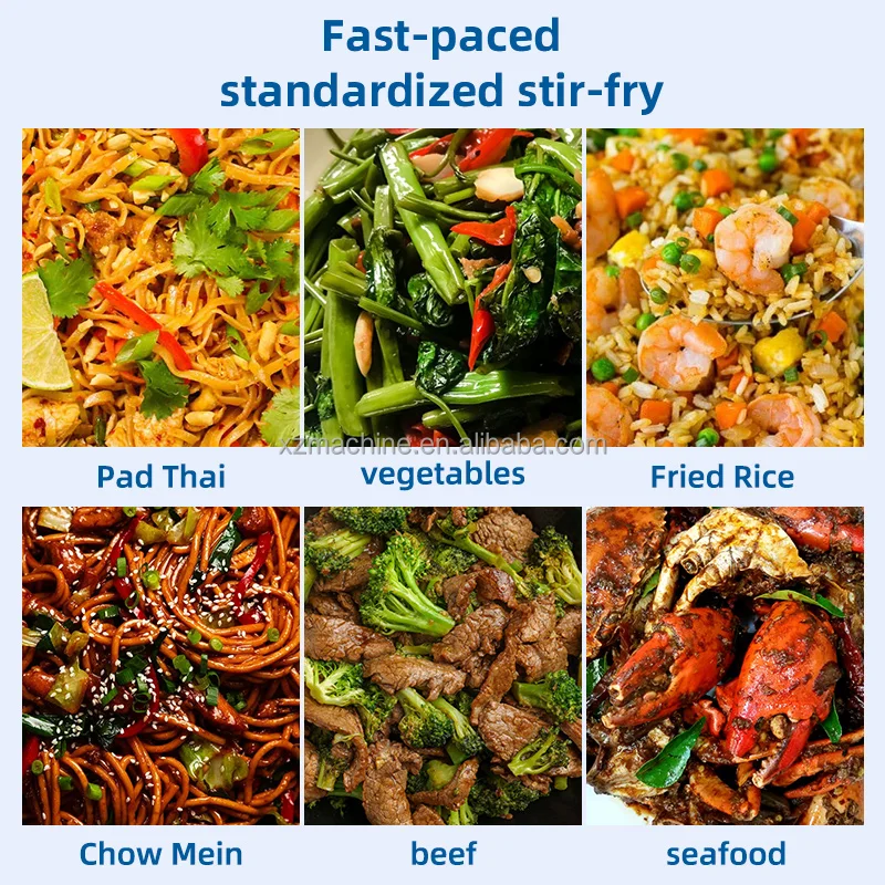 Commercial Robot Food Cooker 5Kw Electric Stir Fry Machine 6L Automatic Intelligent Cooking Robot Fast Food Fried Rice Machine