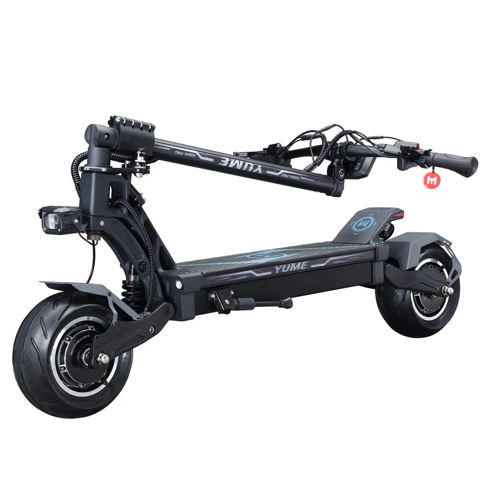 YUME Hawk Pro Powerful 60v 250w Dual Motor 10*4.5 Inch Fat Tire Electric Adult Scooter with Two Wheels From China