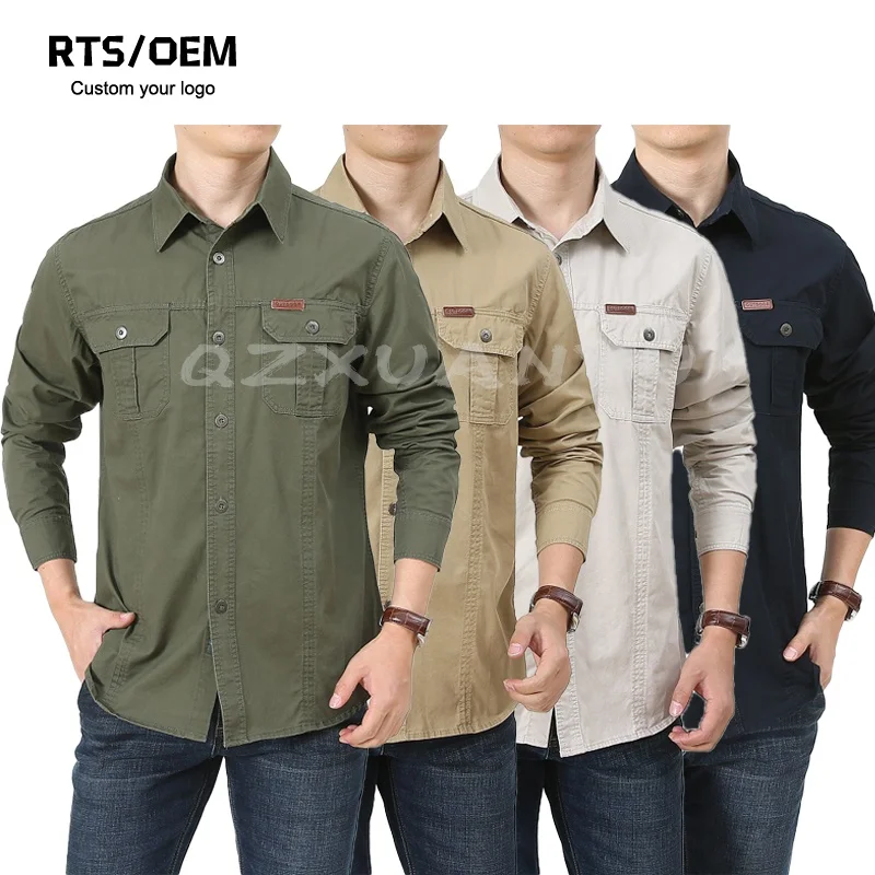 Wholesale High Quality Cotton Custom Tops Jackets Spring Autumn Long Sleeve Multi-color Design Casual Plus Size Shirt961_voghion.com