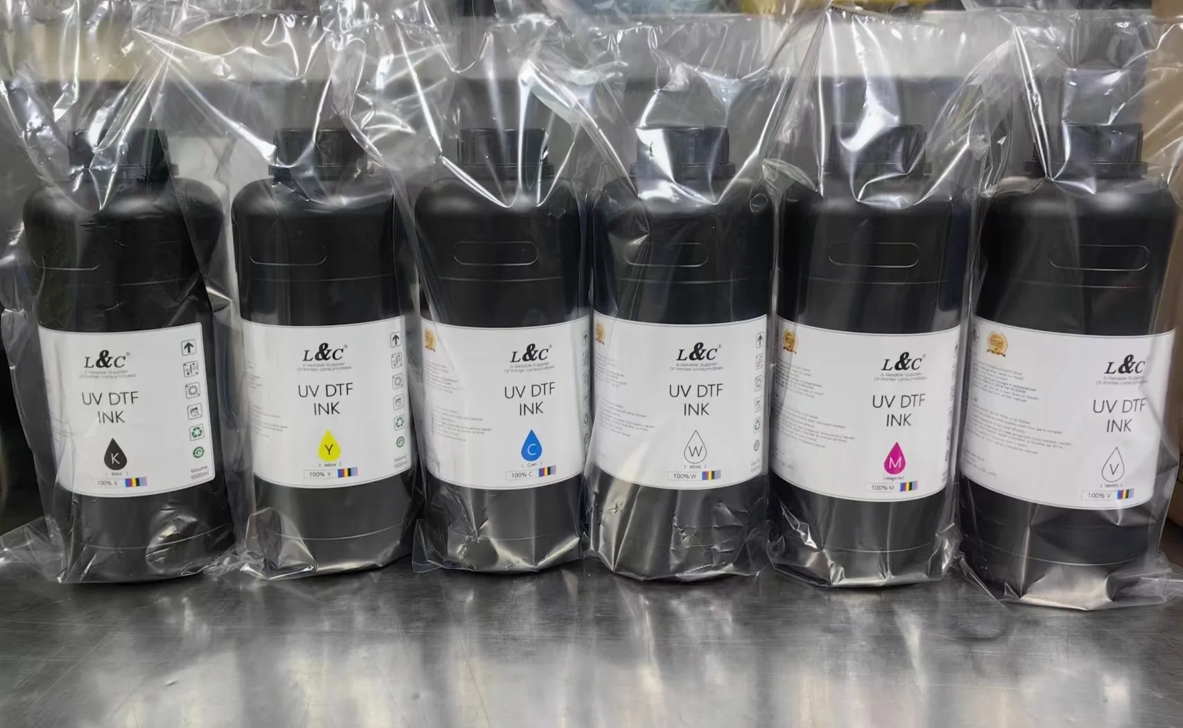 Premium Textile Printing Inks AB UV Dtf  Film UV Dtf Ink for Epson Printer 1390 I3200 Dx5 Dx7 TX800 XP600 Uv Dtf Printer I3200
