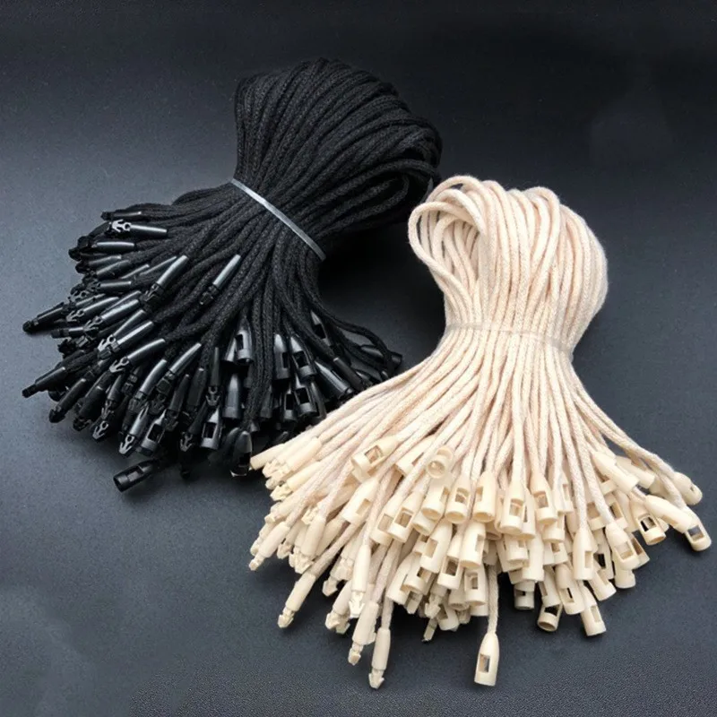 Custom Polyester Hang Tag String Clothing Cotton Bullet String Hangtag