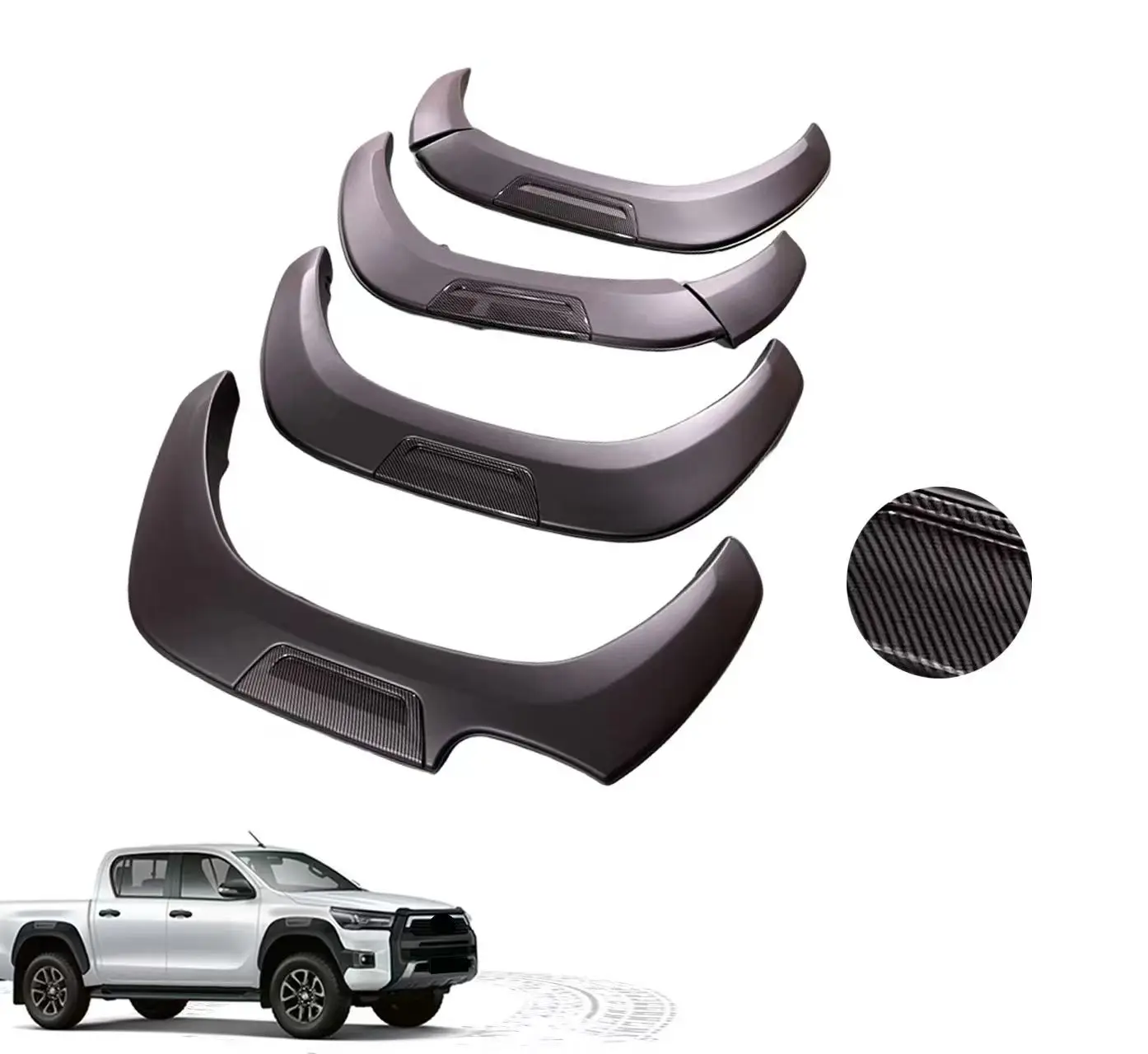 4x4 Fender Flares Car Wheel Arch Extensions Trim Covers For Hilux 2020